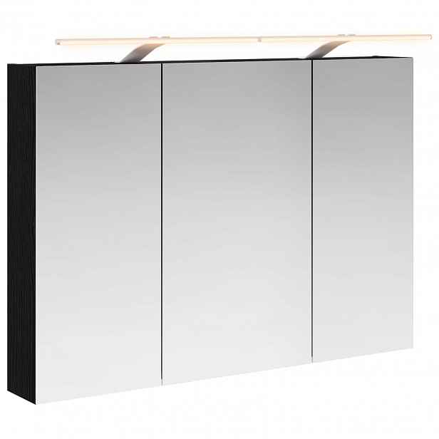 vidaXL Koupelnová zrcadlová skříň Černý dub 100 x 14,5 x 70 cm