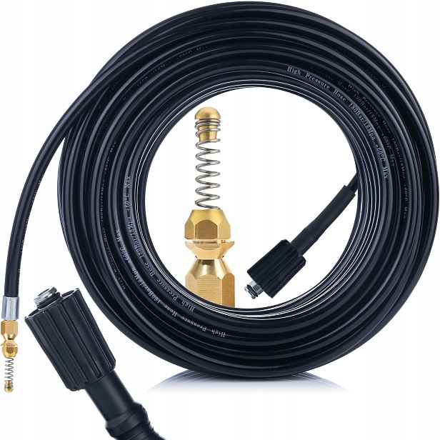 Hadice Pro Trubky 30 M, Mosazná Tryska 1/4 155 Bar M22 Pro Karcher K1-K7 Kanalizaci