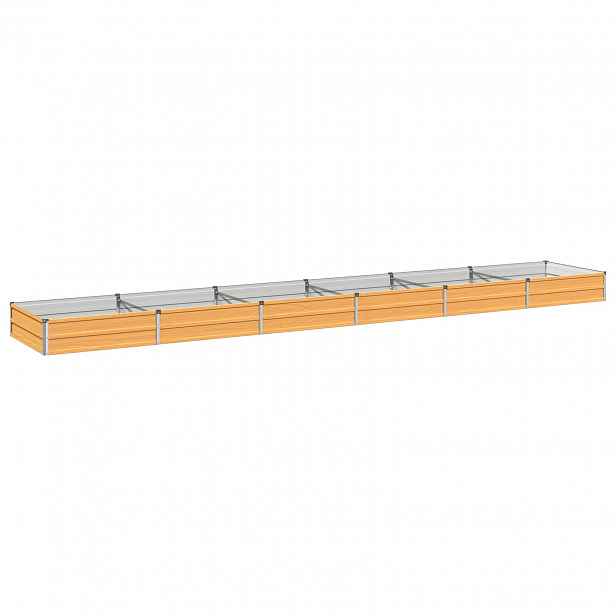 vidaXL Vyvýšený zahradní záhon Přírodní 480 x 80 x 24 cm