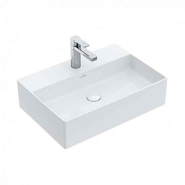 Villeroy & Boch Memento 2.0 - Umyvadlo na desku 60x42 cm, bez přepadu, otvor pro baterii, CeramicPlus, alpská bílá 4A0761R1