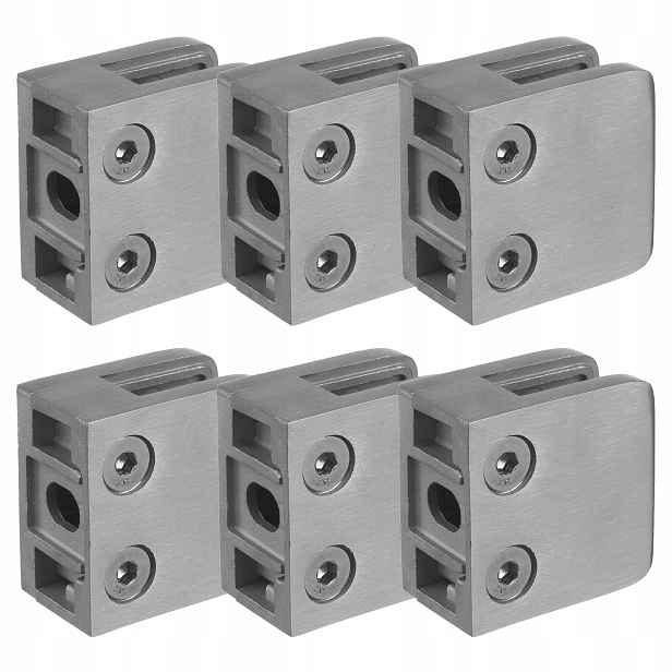 Držák na sklo 45x45 mm Satén inox držák na skleněné zábradlí