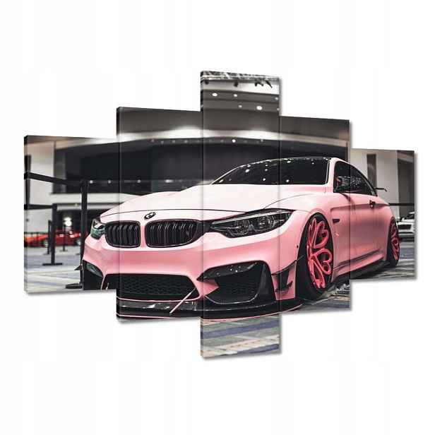 Obrazy 100x70 Růžové Bmw Auto