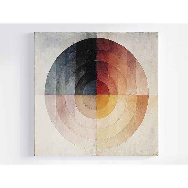 Obraz Na Plátně Canvas Grafika Abstrakce Bauhaus Kolo Geometrie 50x50