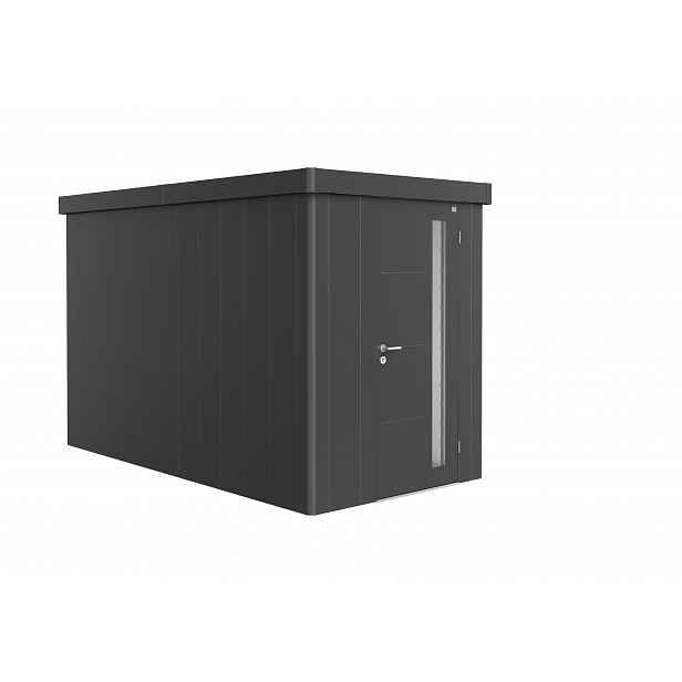 Zahradní domek NEO 4A, tmavě šedá, jednokřídlé dveře BH85014