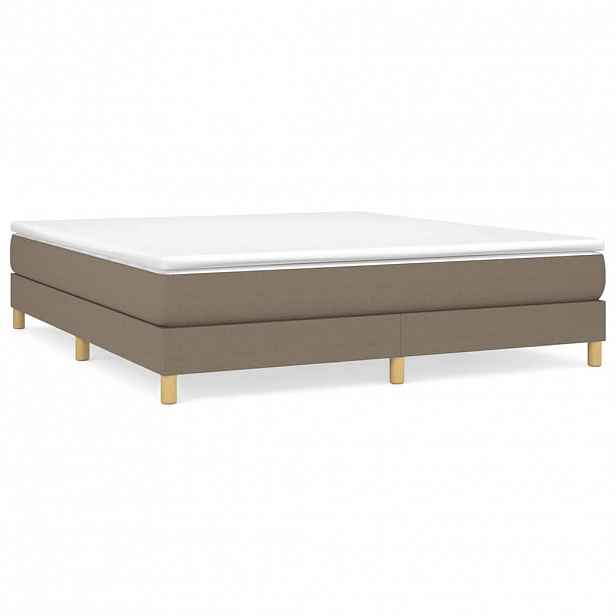 vidaXL Rám postele s boxspringem taupe 180 x 200 cm textil
