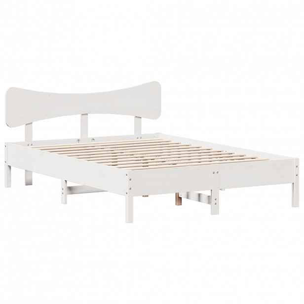 vidaXL Postel bez matrace bílá 120 x 190 cm masivní borovice