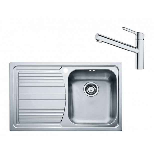Franke - Set N87, nerezový dřez LLX 611/7 a baterie FC 3055.031, nerez/chrom 101.0650.598