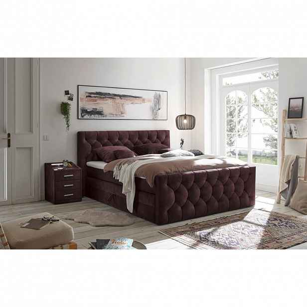 MID.YOU POSTEL BOXSPRING, 180/200 cm, lilková