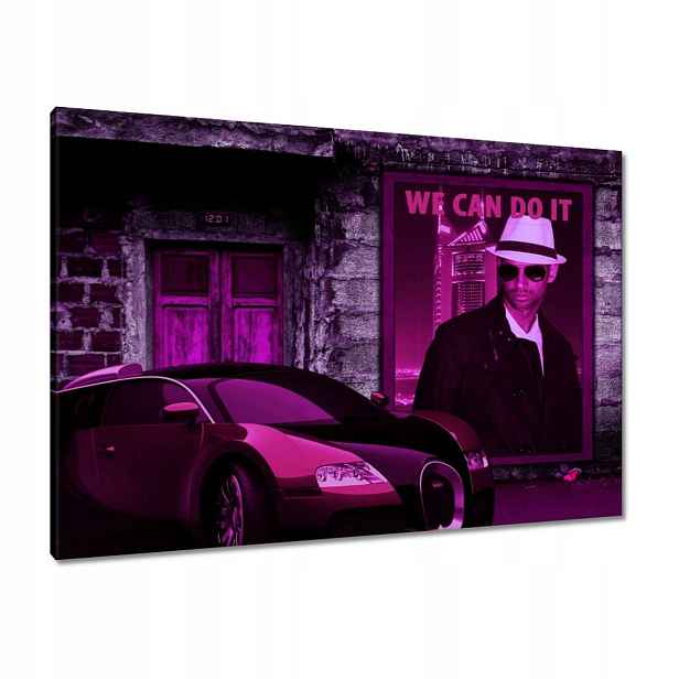 Obrazy 100x70 Fialové Bugatti