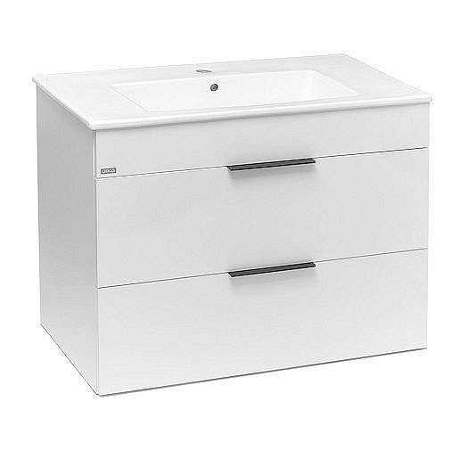 Koupelnová skříňka s umyvadlem Jika Plan 80x44,1x62,2 cm bílá H4537621763001