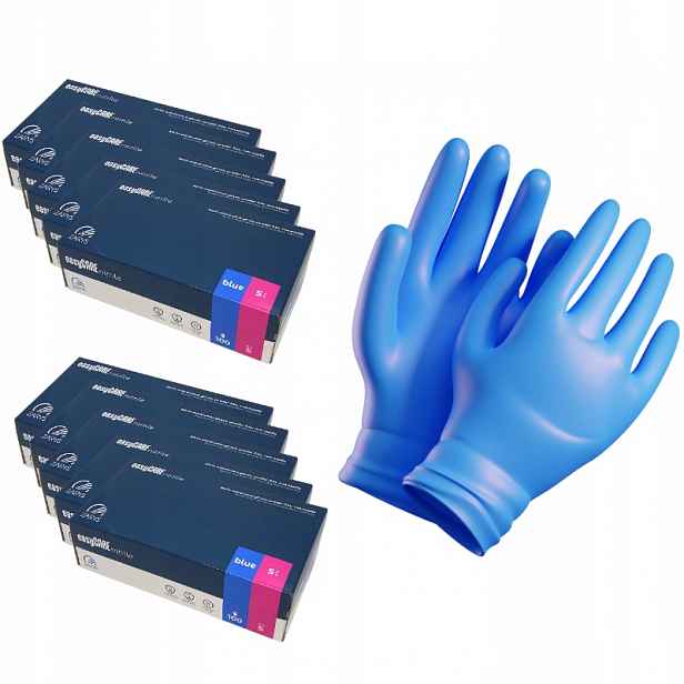 Nitrilové rukavice modré Easycare Zarys vel. S 1000 ks(karton) 10ks