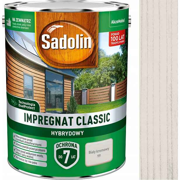Sadolin Klasická Impregnace 4,5 L Bílá Krémová