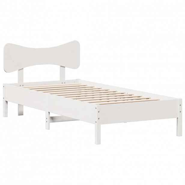 vidaXL Postel bez matrace bílá 90 x 190 cm masivní borovice