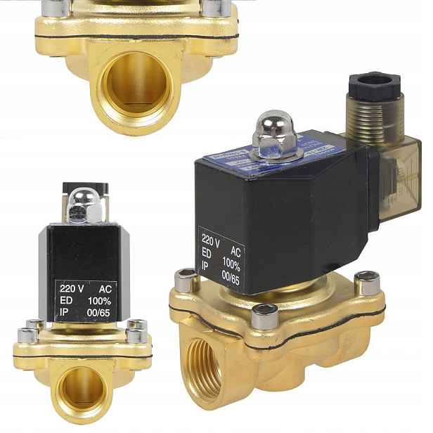 Elektromagnetický Ventil Mosazný 220V G1/2" Nc 0-10MPA