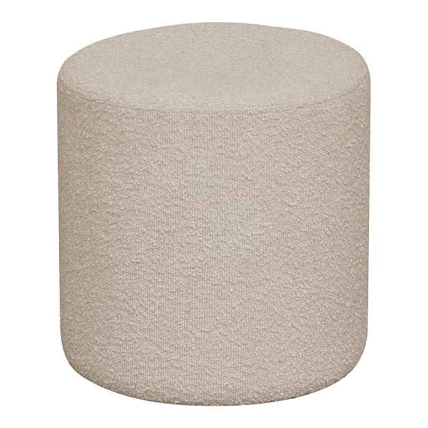 Béžový taburet z textilie bouclé Ejby – House Nordic