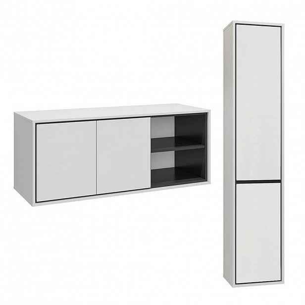 Petits-meubles KOUPELNOVÝ NÁBYTEK 120cm Sophéa 2er-Set Bílá