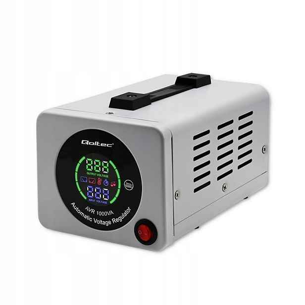 Stabilizátor napětí Avr Qoltec 1000VA 230V LCD Automatický