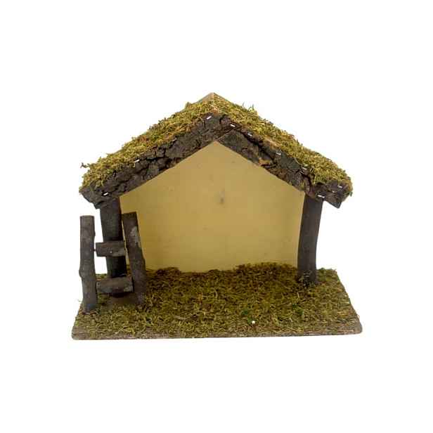 TEMU Betlém dřevěný s mechem hnědá 23x17 cm