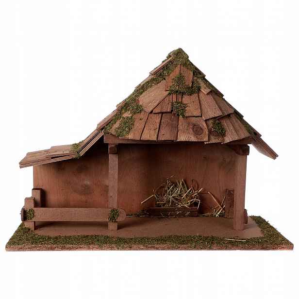 Vánoční Betlém *stajenka* 39x16x26 cm pro postavy o výšce 8-9 Cm