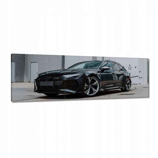 Černé hodiny 120x40 Audi Rs