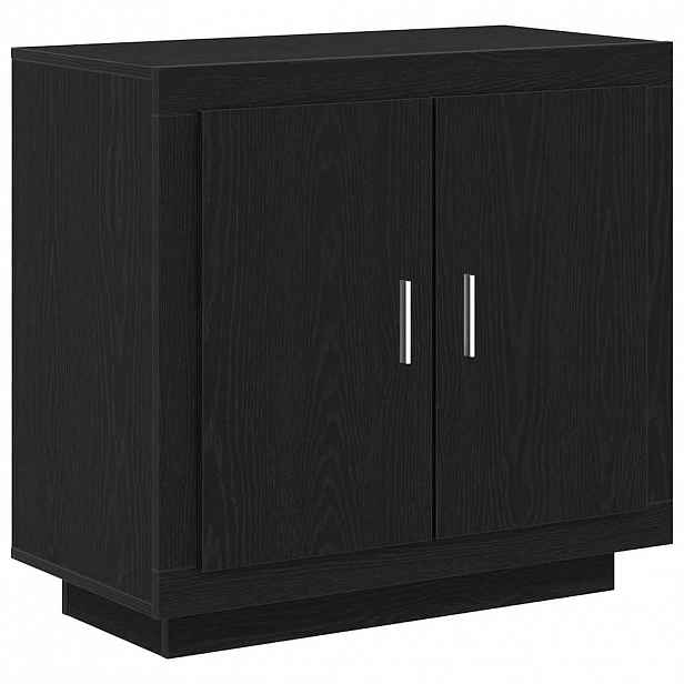 vidaXL Servírovací skříň Černý dub 80 x 40 x 75 cm Kompozitní dřevo