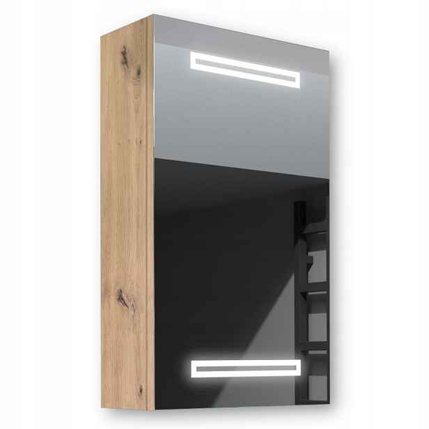 Dřevěná skříňka 40x70 Led zrcadlo Mars Artisan