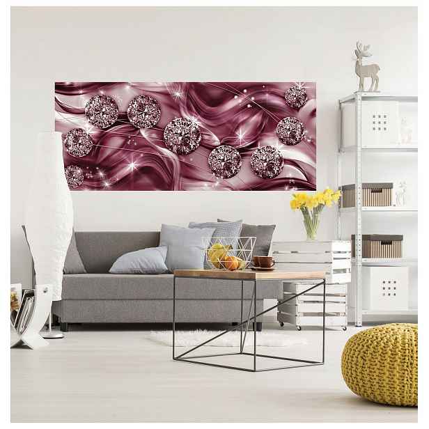 Tapeta Fialové Diamanty Abstrakt 250x104 Diamantový lesk Elegance lepidlo