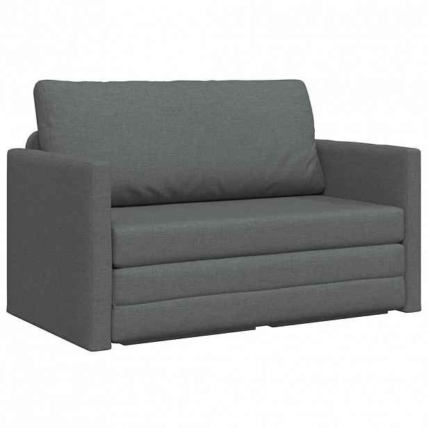 vidaXL Pohovka na spaní Tmavě šedá 124 x 71 x 78 cm textil
