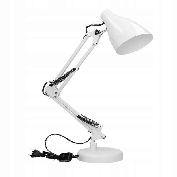 Stolní Lampa Dian 60W E27 Ocel, Bílá