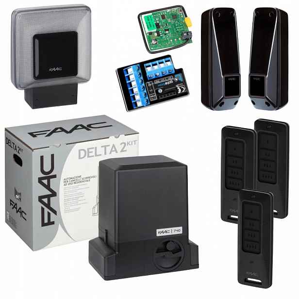 Faac DELTA2+ Modul WiFi Lampa+ Pilot XT4 Fds 3ks pohon posuvné brány