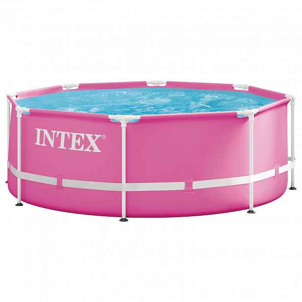 INTEX Kovový rám nadzemního bazénu 244 x 76 cm Kulatý pro pro Růžová