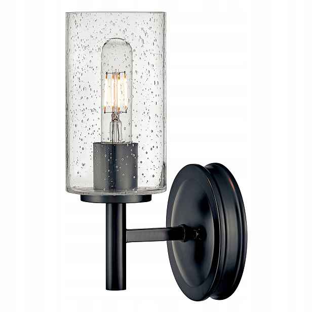 Nástěnná lampa loftová černá skleněná bublinková lampa do ložnice Hinkley