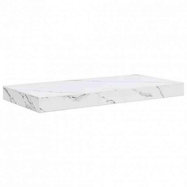 vidaXL Nástěnná polička Nástěnná montáž Bílý mramor 50 x 23,5 x 3,8 cm