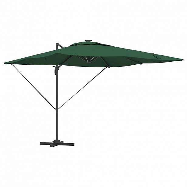 vidaXL Slunečník Zelená 286 x 284 x 270 cm Hliník a polyester