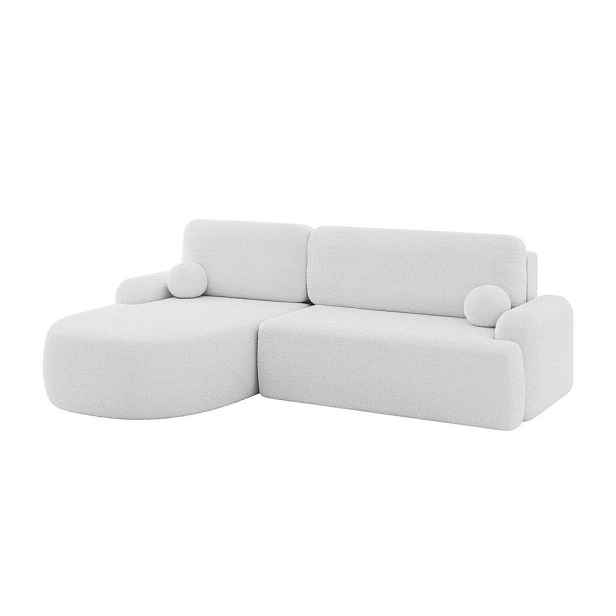 ALTDECOR ROHOVÁ SEDAČKA s funkcí spaní a úložným prostorem LIRA-L - 264x172x89 bílá