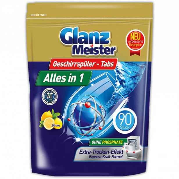 Glanz Meister tablety do myčky Alles in 1 90 ks