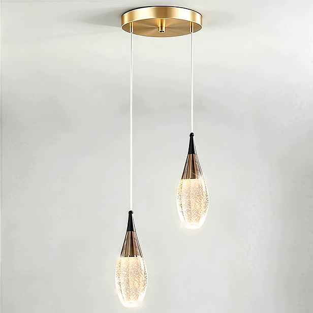 Moderní Led závěsné svítidlo s dvěma hlavami, 10W stmívatelná křišťálová stropní lampa