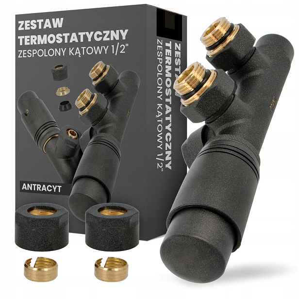 Termostatická sada kombinovaná úhlová 1/2"