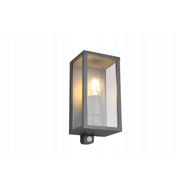 Venkovní nástěnné svítidlo antracitový senzor pohybu E27 60W Koriel Trio