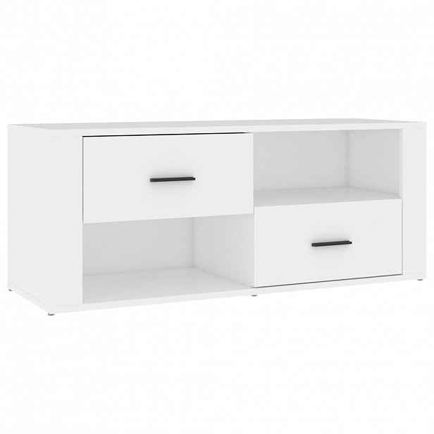 vidaXL TV skříňka bílá 100 x 35 x 40 cm kompozitní dřevo
