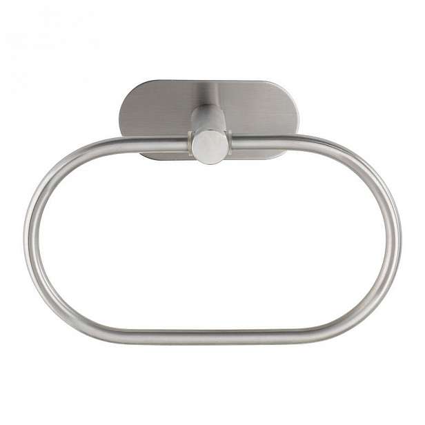 Nástěnný držák na ručníky z matné nerezové oceli Wenko Orea Ring Turbo-Loc®