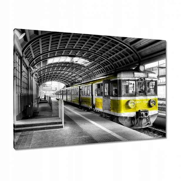 Obrazy 100x70 Žlutý vlak EN57 773rb