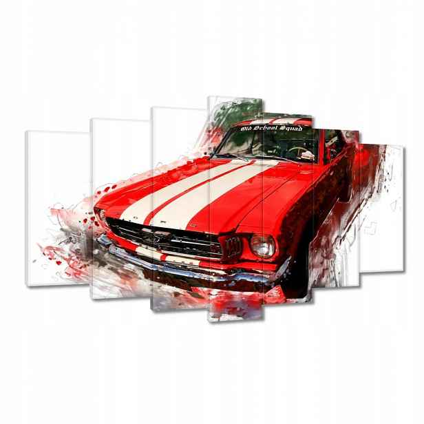 Obrazy 140x80 Červený Ford Mustang Usa Old