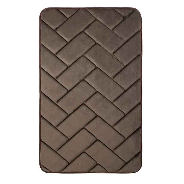 Protiskluzová koupelnová předložka 3D 7288 coffee, 50x80, hnědá, koupelna, BO-MA