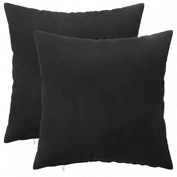 vidaXL Povlak na polštář 2 pcs HEERLEN Černá 35 x 35 cm Samet
