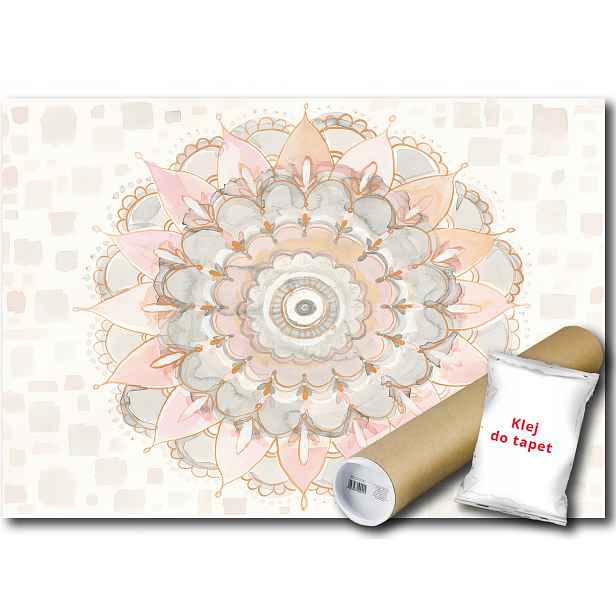 Vinylová Fototapeta Mandala Akvarel Umění Zen Harmonie Buddhismus 152x104