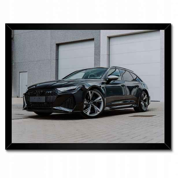 Plakáty v rámu 40x30 Černé auto Audi