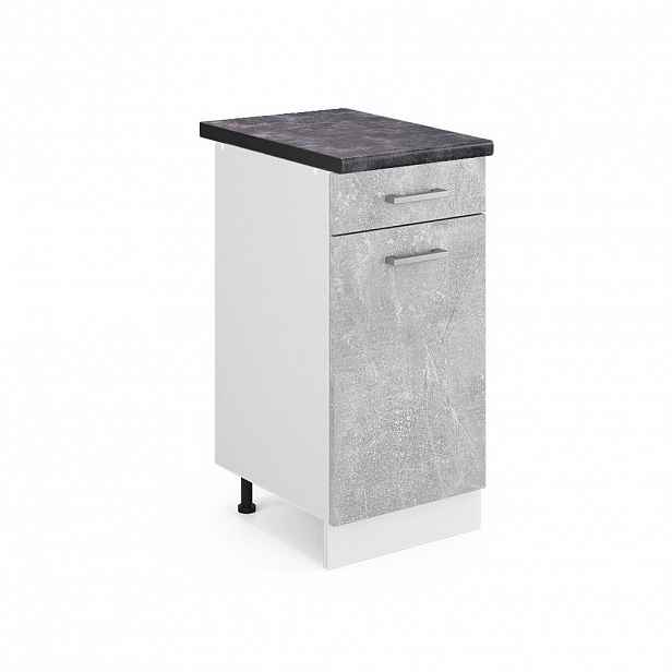Vicco SPODNÍ SKŘÍŇKA KUCHYŇSKÉ LINKY R-Line Beton 40 cm , PD Antracit
