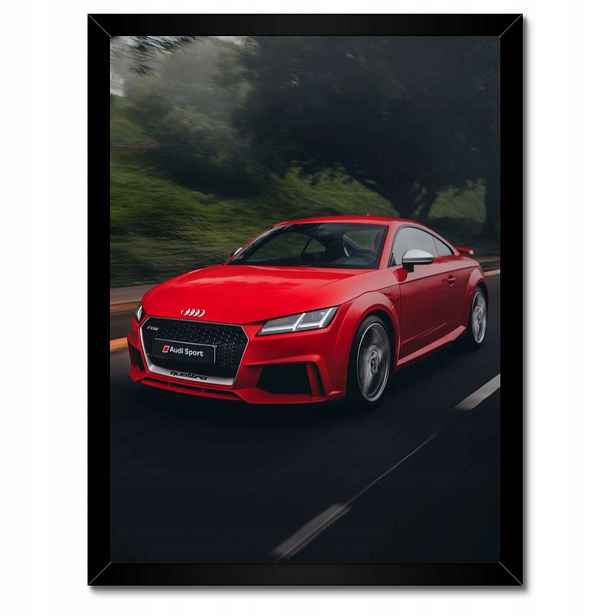 Plakáty v rámu 30x40 Červené Audi Auto