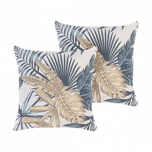 Beliani DEKORATIVNÍ POLŠTÁŘ sada 2 ks Barevný 45/45 cm Tagetes